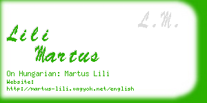 lili martus business card